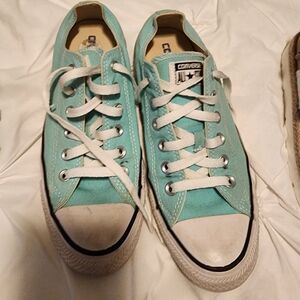Converse Women's Sneakers in Aqua and White
